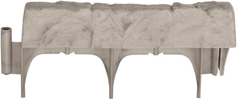 suncast Interlocking Border Edging - Stone -Like Poly Construction for Garden, Lawn, and Landscape Edging - Water Resistant Border for Containing Trees, Flower Beds and Walkways - Light Taupe, 30 - Image 2